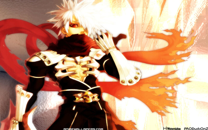 anime character with white hair