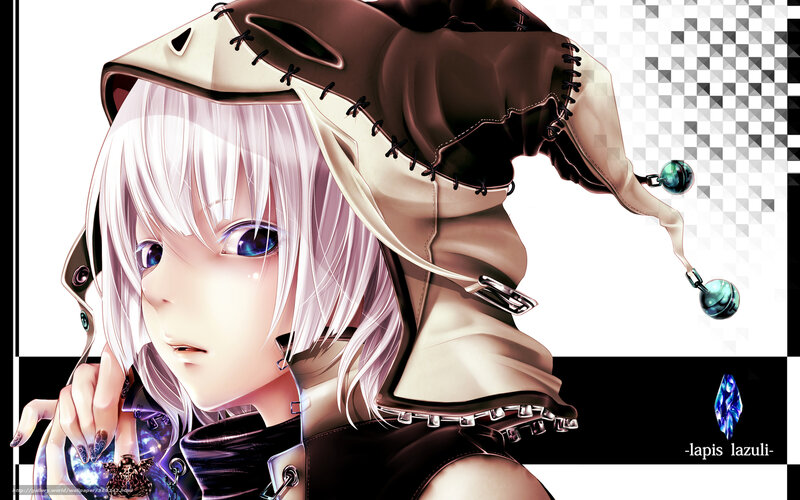 anime character with white hair