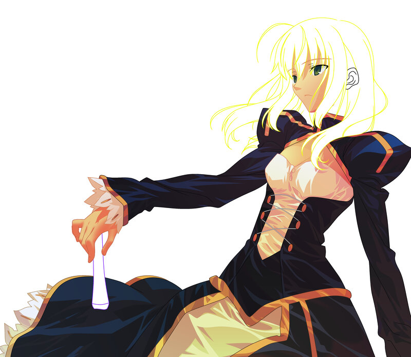 anime character with white hair