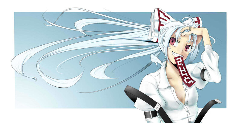 anime character with white hair