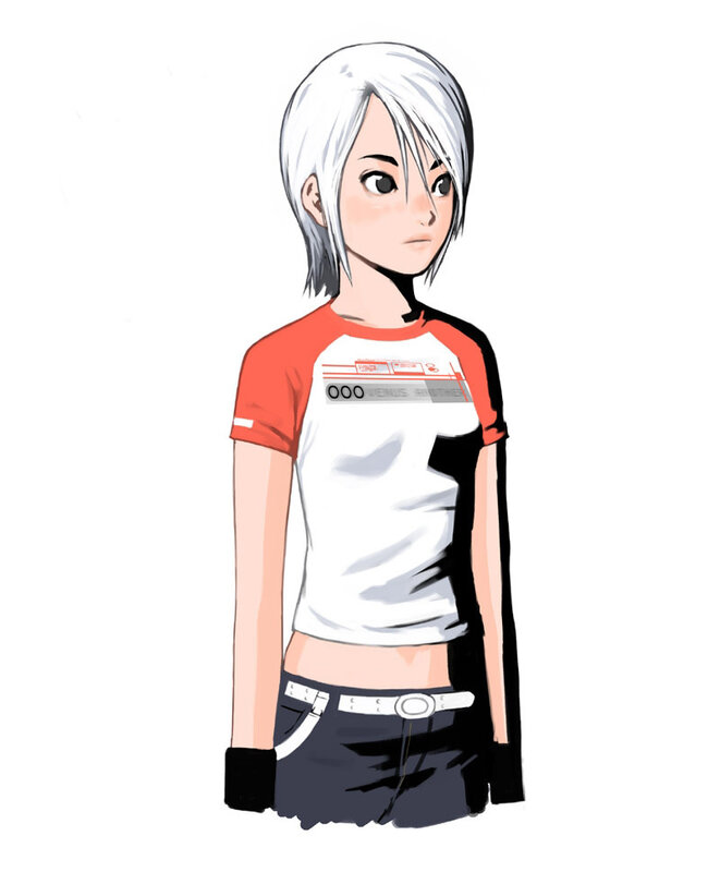 anime character with white hair