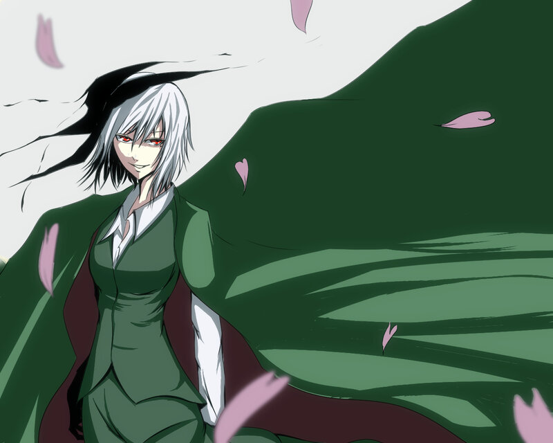 anime character with white hair