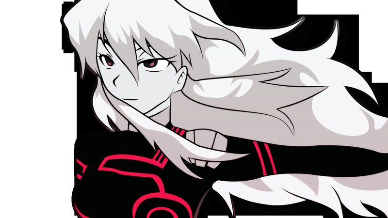 anime character with white hair