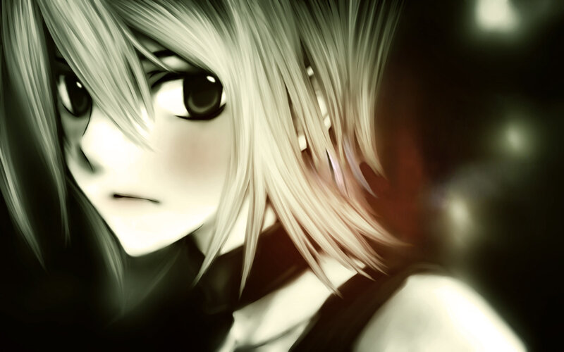 anime character with white hair