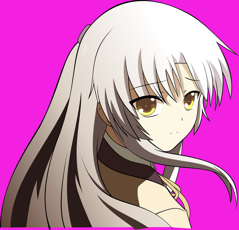anime character with white hair