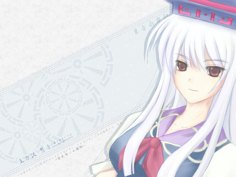 Anime character with white hair
