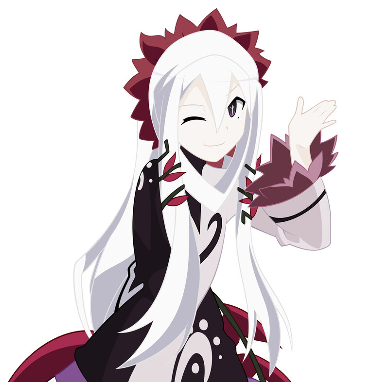 anime character with white hair