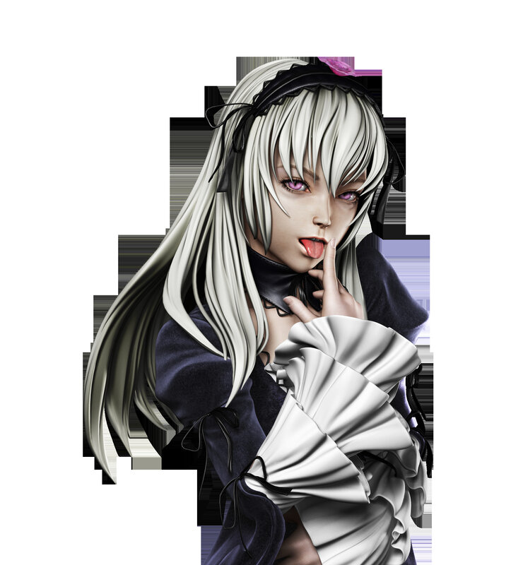 anime character with white hair