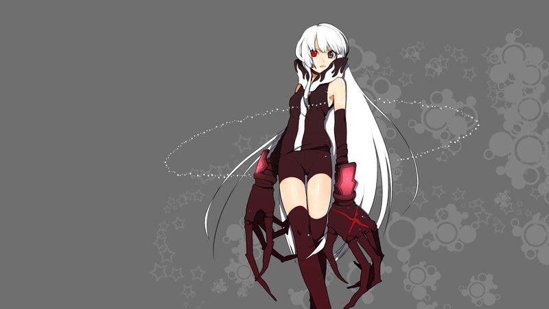 anime character with white hair