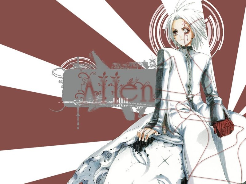 Anime character with white hair