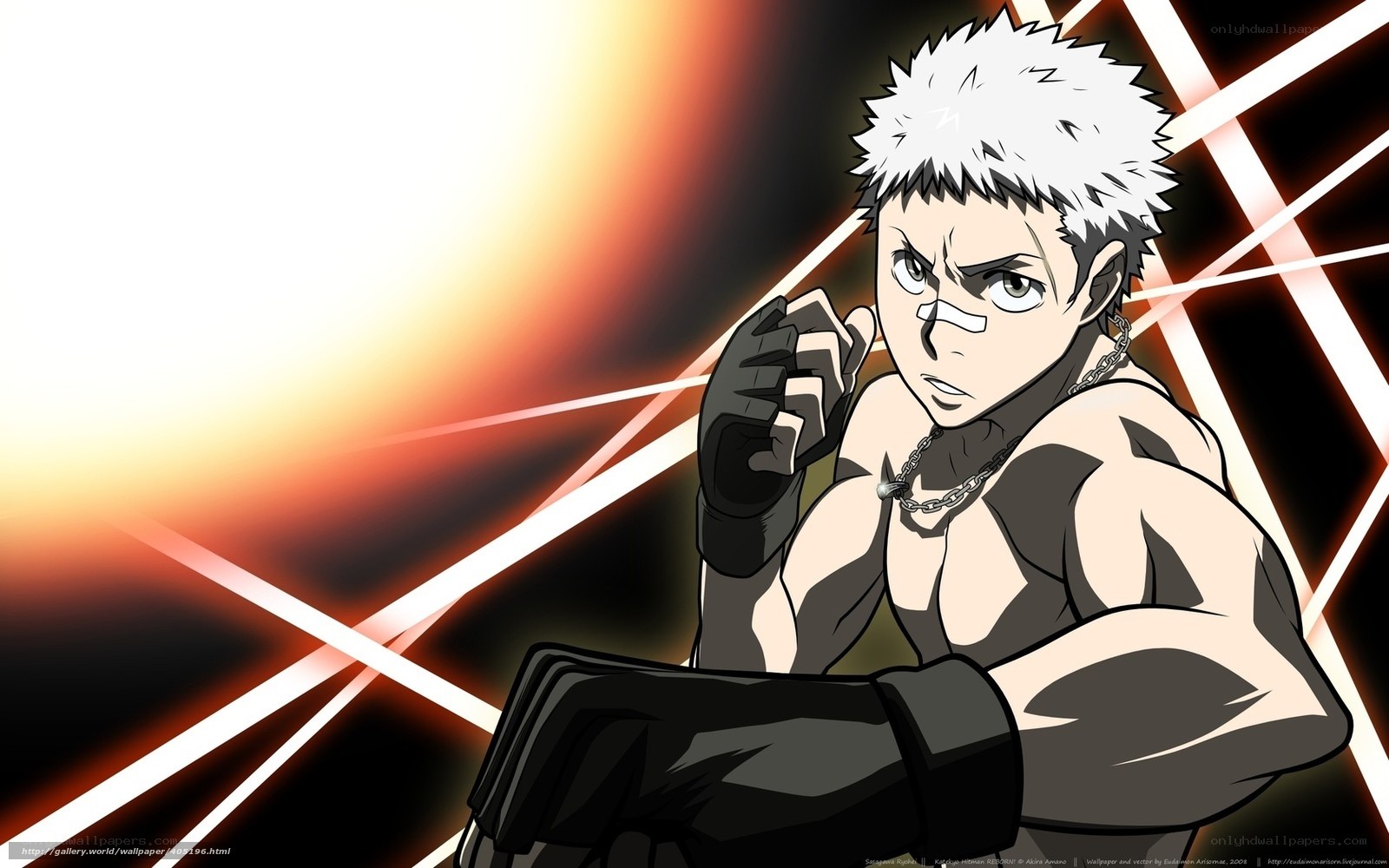 anime character with white hair