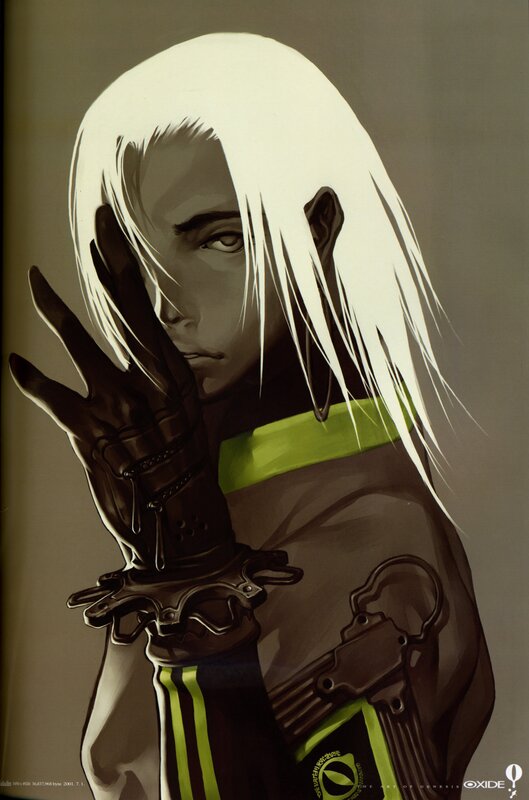 anime character with white hair