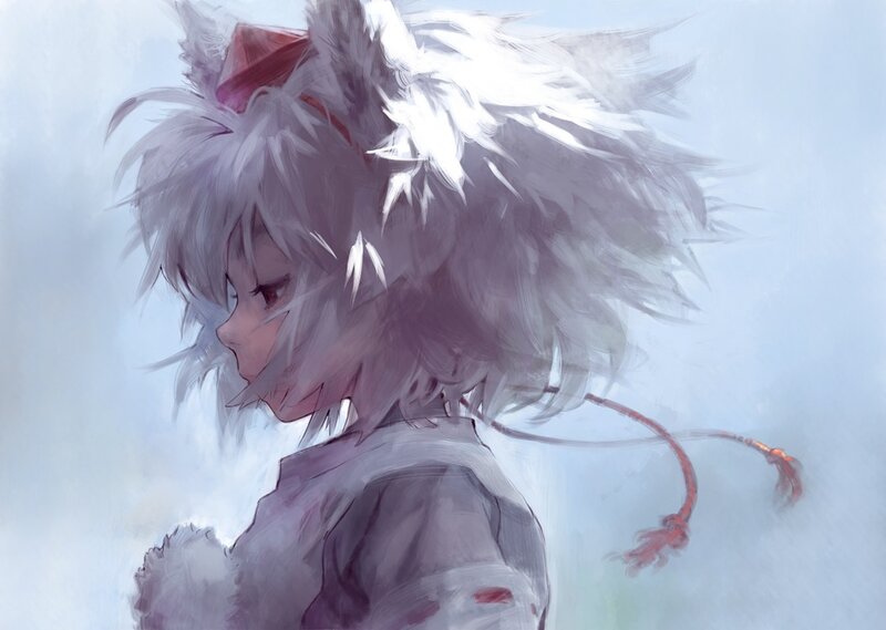 anime character with white hair
