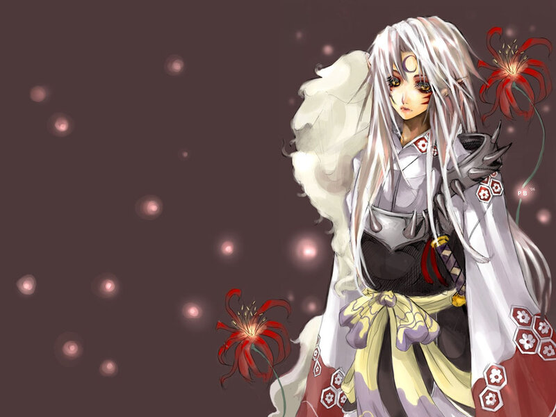 anime character with white hair