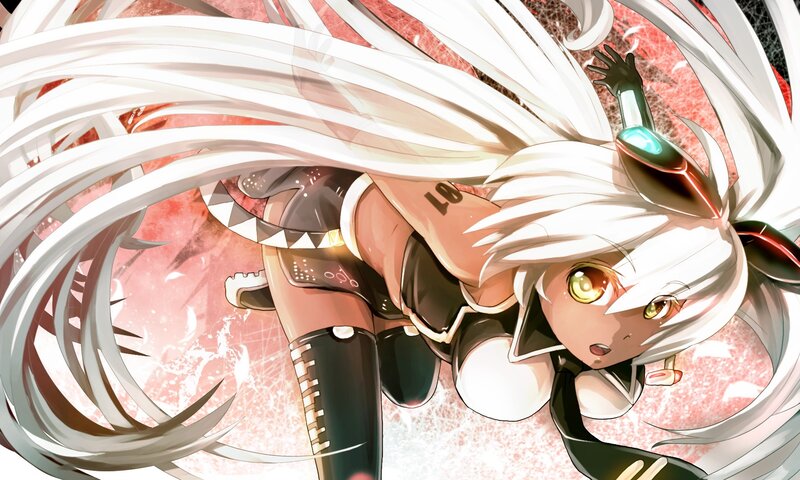 anime character with white hair
