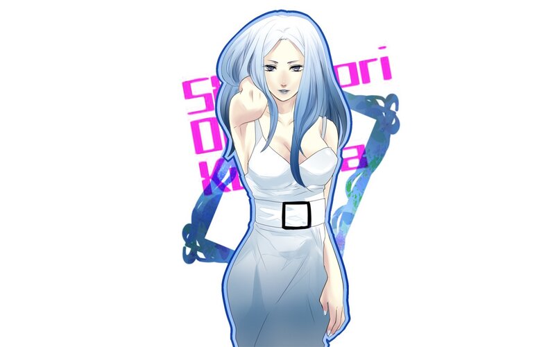 anime character with white hair
