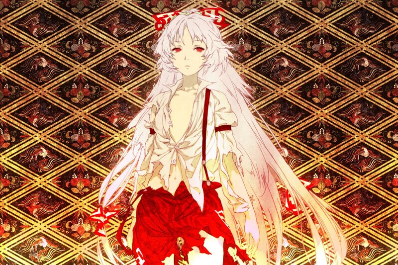 Anime character with white hair