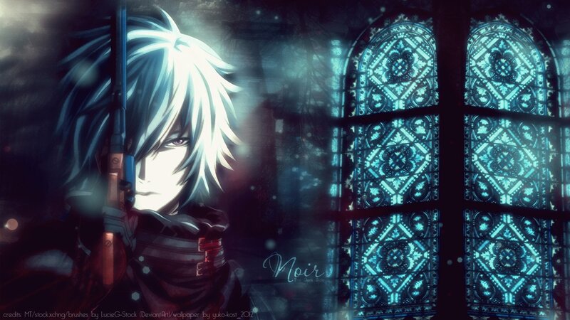 anime character with white hair