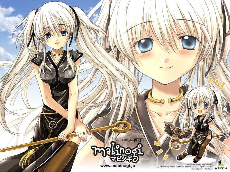 Anime character with white hair