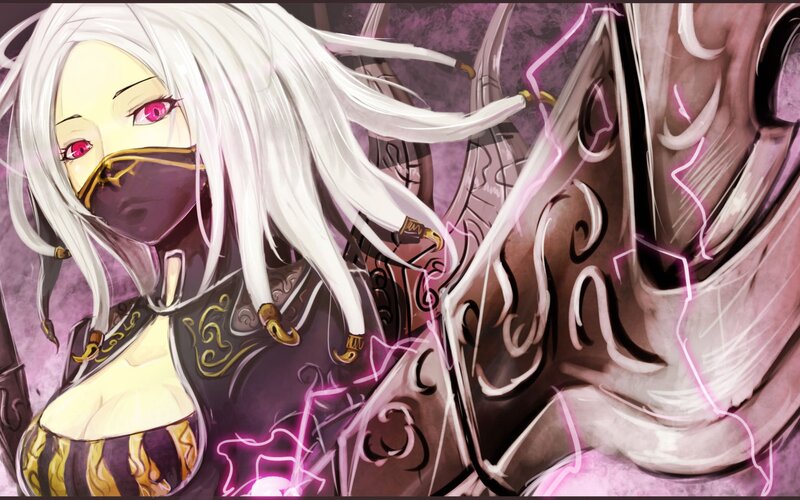 anime character with white hair