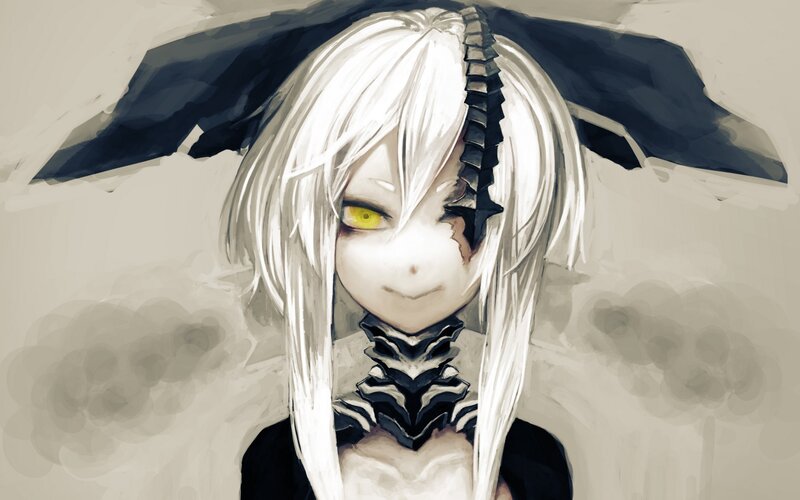 anime character with white hair