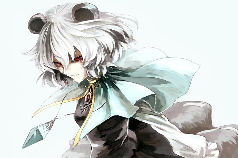 anime character with white hair