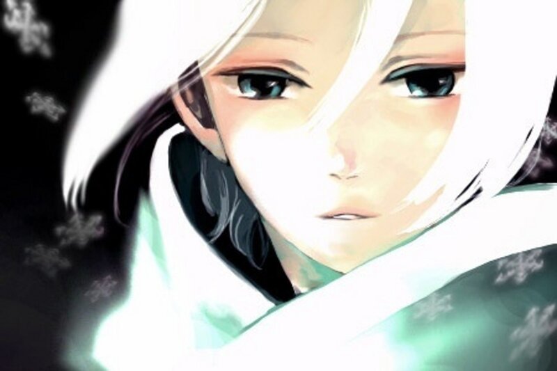 anime character with white hair
