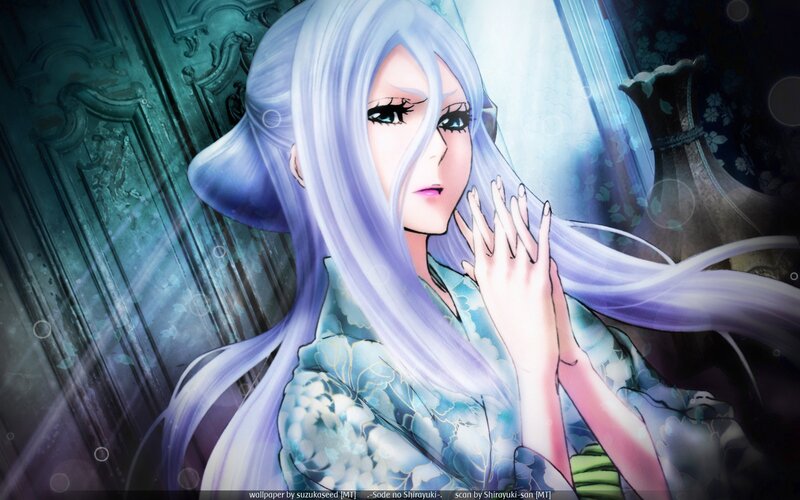 anime character with white hair