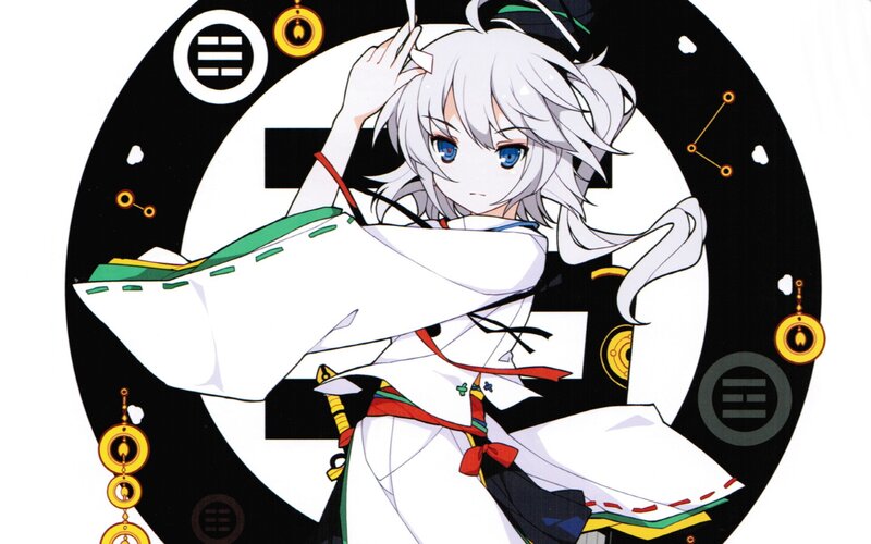 anime character with white hair