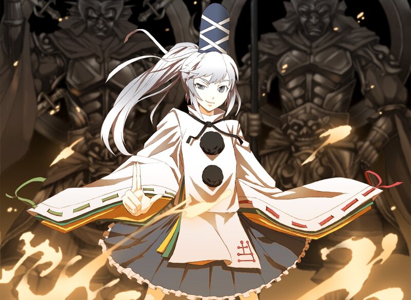 anime character with white hair