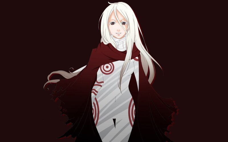 anime character with white hair