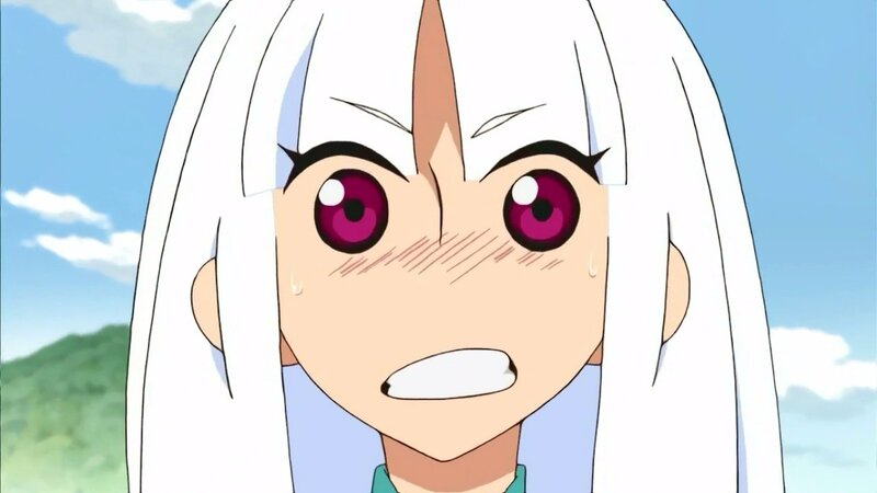 anime character with white hair