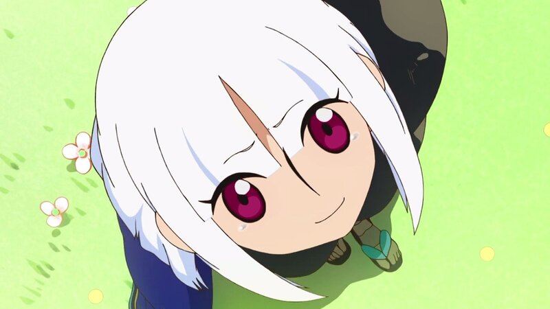 anime character with white hair