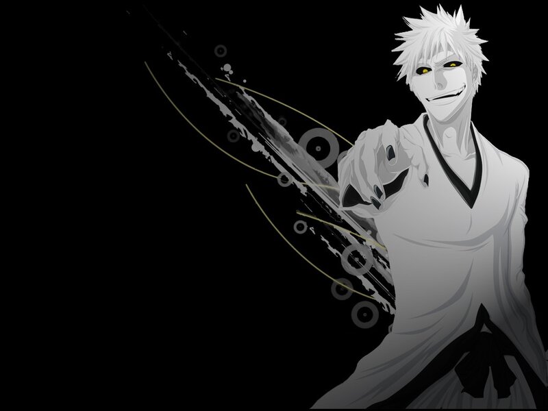 Anime character with white hair