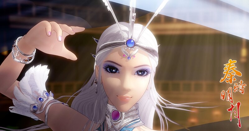 Anime character with white hair