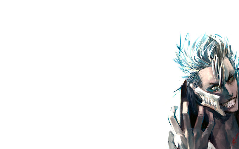 anime character with white hair