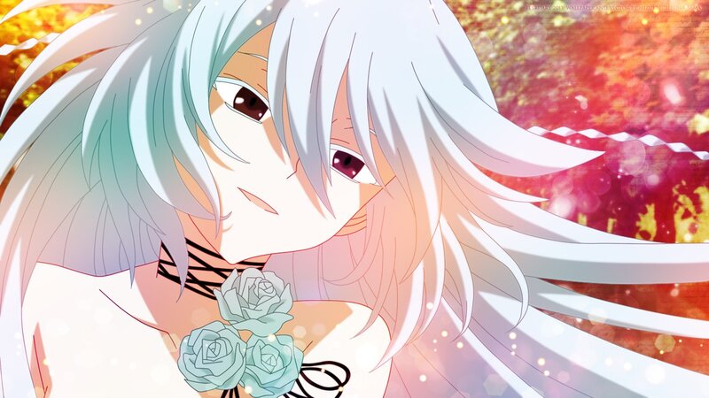 anime character with white hair