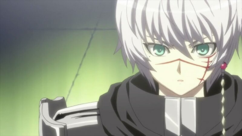anime character with white hair