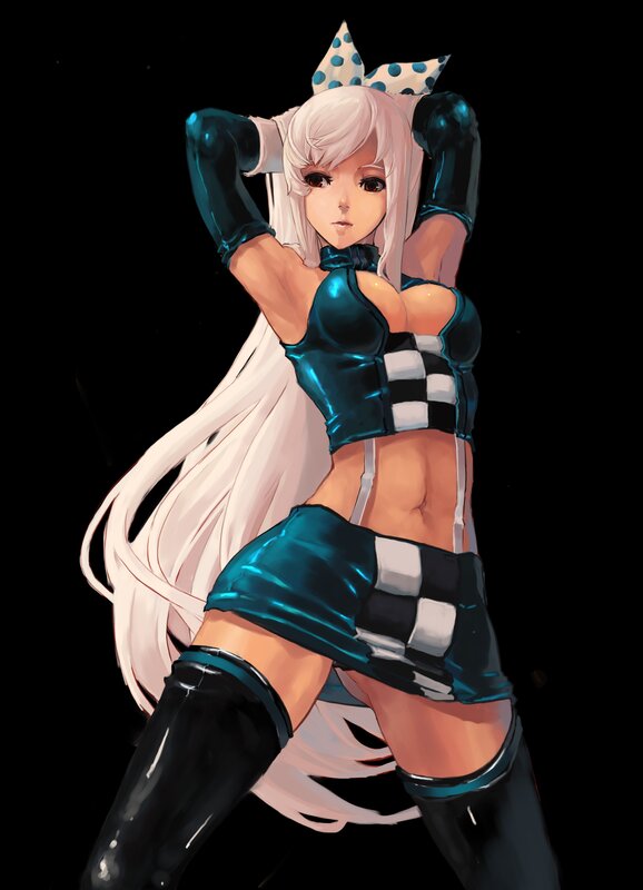anime character with white hair