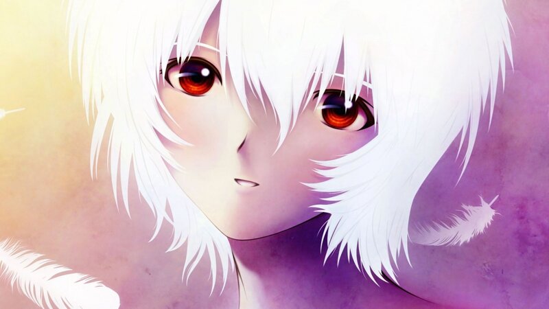 anime character with white hair