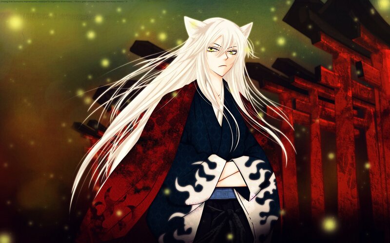 anime character with white hair
