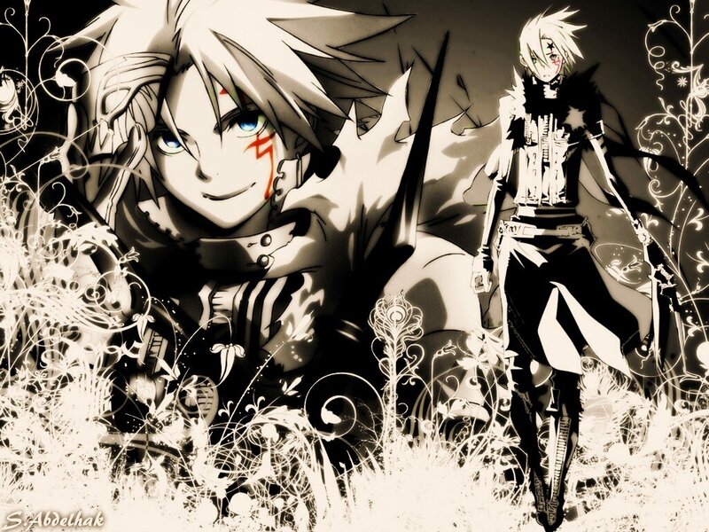 Anime character with white hair