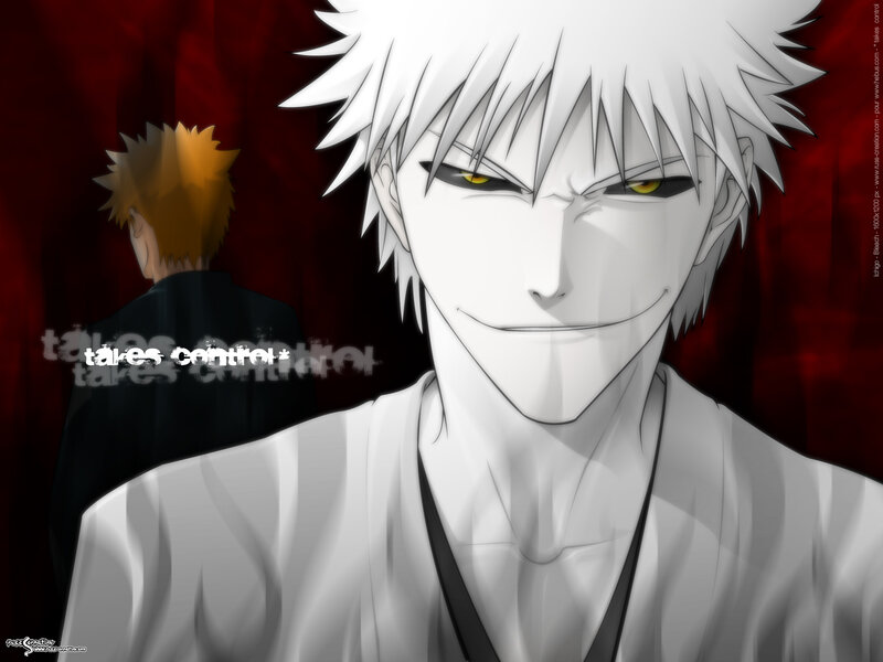 Anime character with white hair