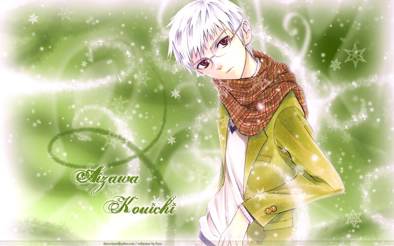 anime character with white hair