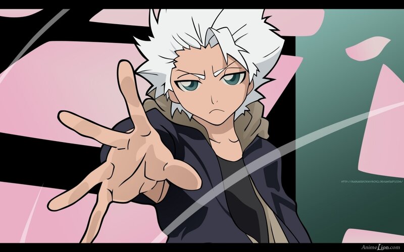 anime character with white hair