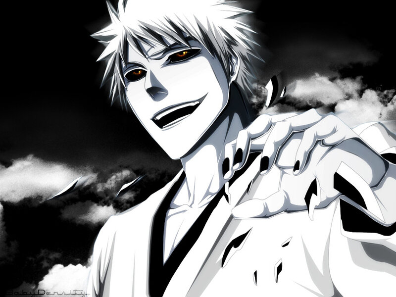 Anime character with white hair