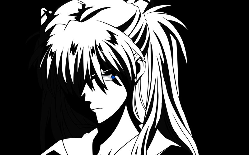 anime character with white hair