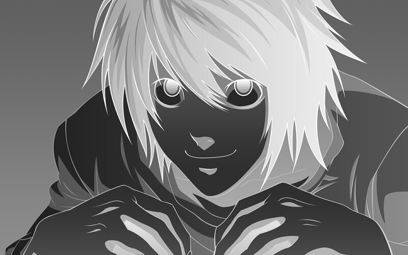 anime character with white hair
