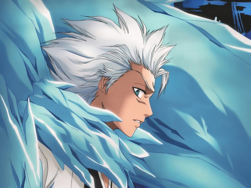 Anime character with white hair