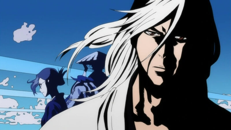 anime character with white hair